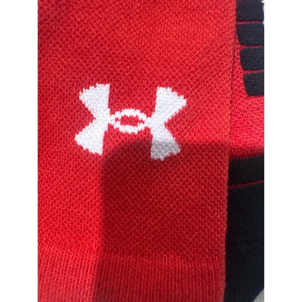 Under Armour UA Team Cushioned Crew Socks Red 1367820-600 Mens 8.5-13